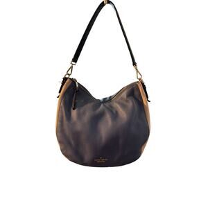 Kate Spade Jackson St., Miley hobo bag in blue ivory and black pebble leather